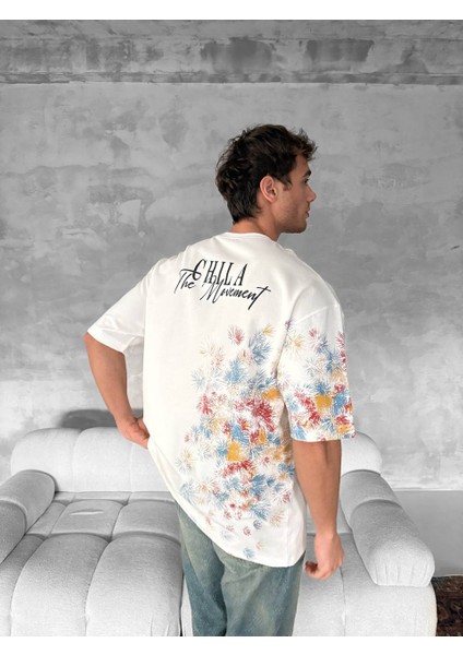 The Movement Oversize Erkek Beyaz T-Shirt modelleri