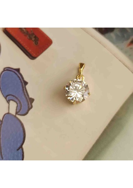 Xuping Zirkon Taşlı Büyük Boy Tektaş Kolye Ucu Gold modelleri