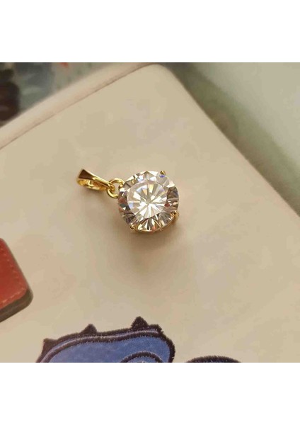 Xuping Zirkon Taşlı Büyük Boy Tektaş Kolye Ucu Gold indirimleri