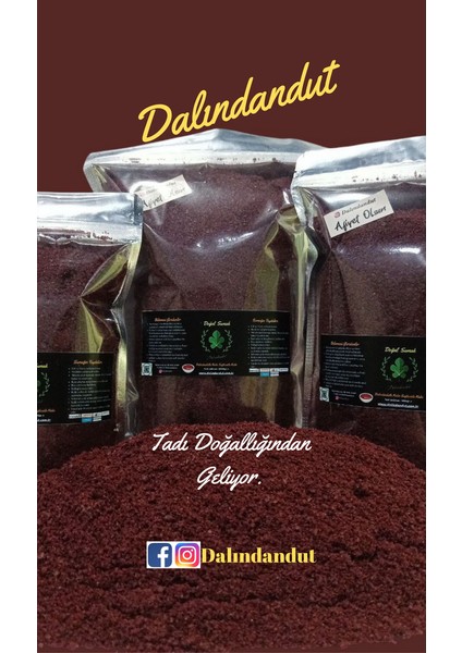 Doğal Sumak Toz 500 gr ( Taze Öğütülmüş, Katkısız)