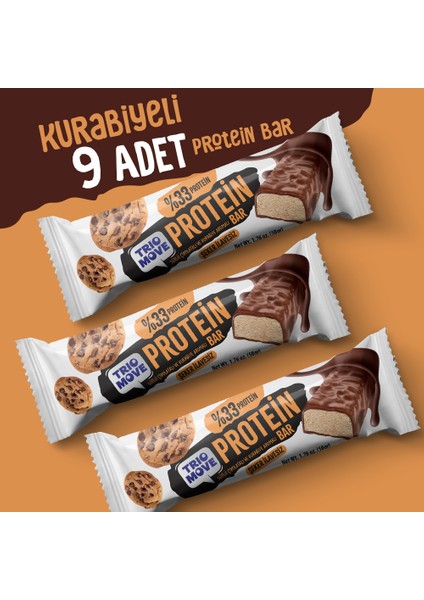 Çikolata Kaplamalı Protein Bar - Kurabiyeli ve Sütlü Çikolatalı, %33 Protein, 50 G x 9 Adet fırsatları
