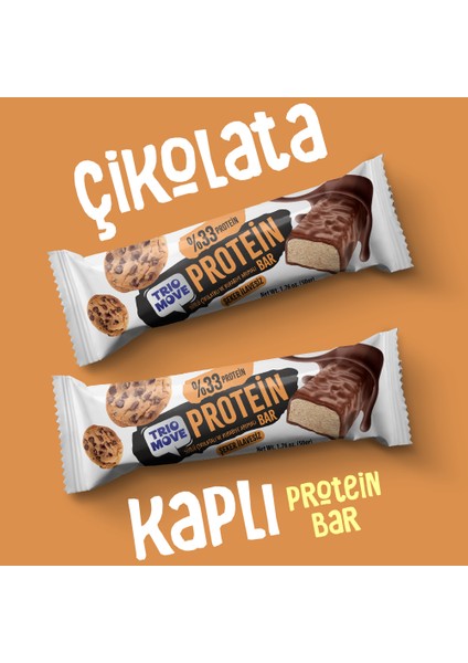 Çikolata Kaplamalı Protein Bar - Kurabiyeli ve Sütlü Çikolatalı, %33 Protein, 50 G x 9 Adet indirimleri