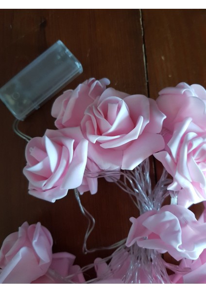 2,5 Metre Gül Tasarım Dekoratif Işık Zinciri 20 Adet Gül Romantik Gül LED Işık Pembe indirimleri