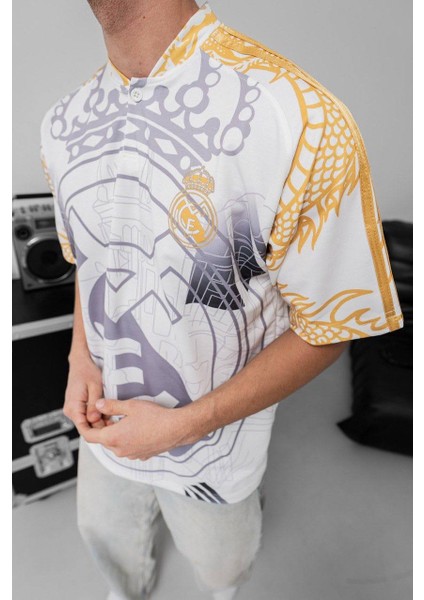 Real Madrid Oversize Erkek Beyaz T-Shirt modelleri