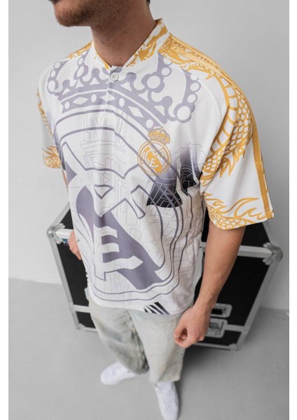 Real Madrid Oversize Erkek Beyaz T-Shirt indirimleri