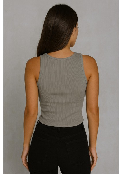 Fitilli Crop Kadın Askılı Atlet