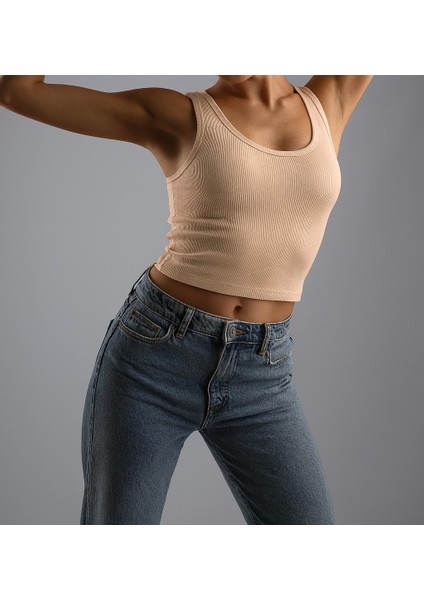 Fitilli Crop Kadın Askılı Atlet