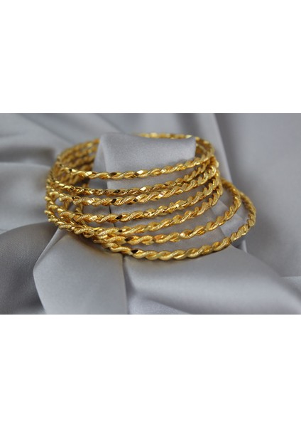 altın kaplama ıkili burma bilezik