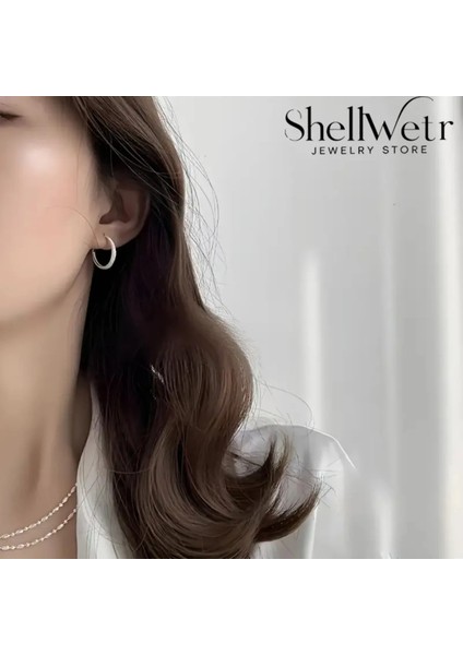 Romantik Halka 925 Ayar Allerji Yapmayan Küpe Sevgililer Günü , Annenize Verilecek En Güzel Hediyesi