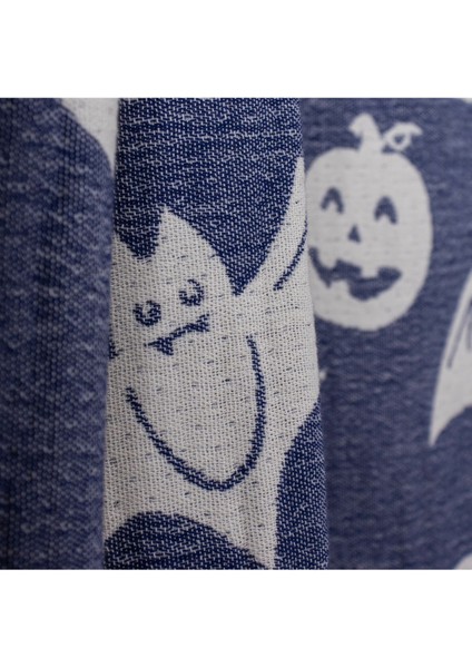 4 Kat Müslin Pike Tek Kişilik %100 Pamuklu Jakarlı Yatak Örtüsü Tv Battaniyesi 140X200 Halloween modelleri