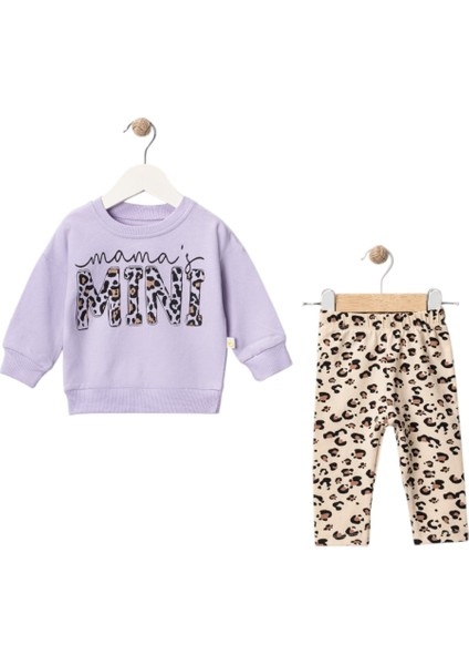 Mini Yazılı Kız Bebek Takım
