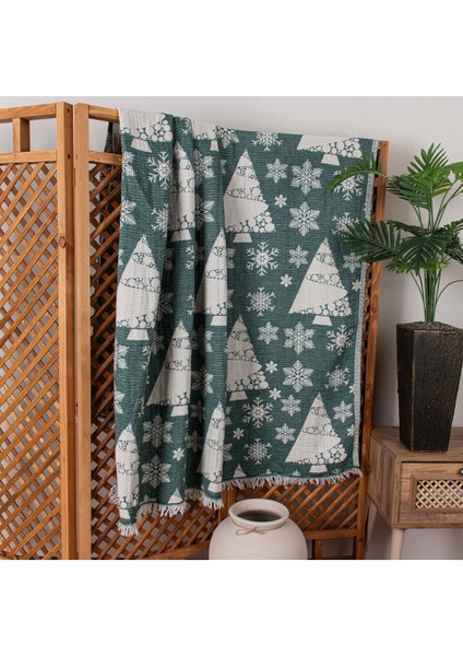 4 Kat Müslin Pike Tek Kişilik %100 Pamuklu Jakarlı Yatak Örtüsü Tv Battaniyesi 140X200