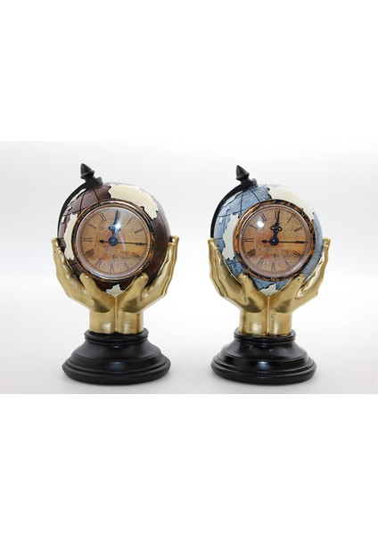 Polyester Saatli Dünya Küre Model 1