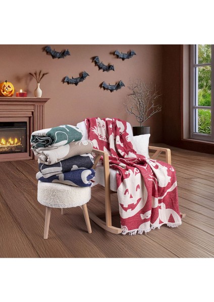 4 Kat Müslin Pike Tek Kişilik %100 Pamuklu Jakarlı Yatak Örtüsü Tv Battaniyesi 140X200 Halloween fırsatları