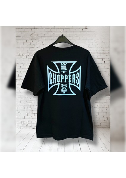 Oversize West Coast Choppers Baskılı %100 Pamuk T-Shirt fiyatları