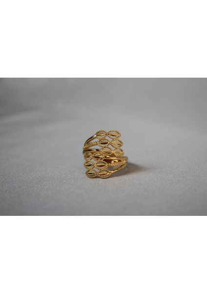 altın kaplama zarif desenli ayarlanabilir yüzük fırsatları