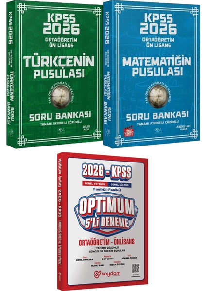 2026 Kpss Ortaöğretim Ön Lisans Türkçenin Matematiğin Pusulası Soru - Optimum 5 Deneme