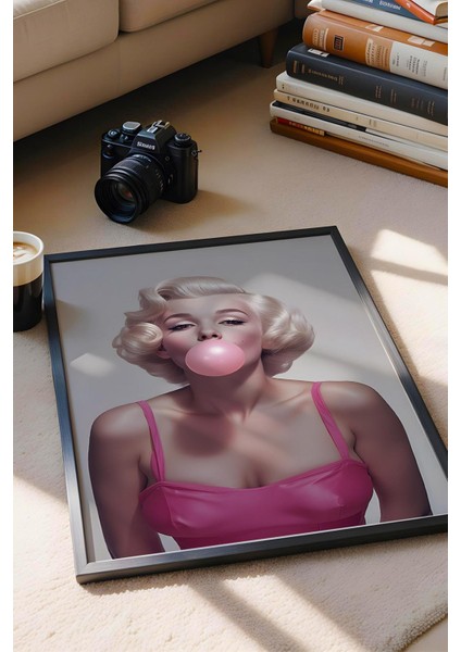 Sakız Çiğneyen Marilyn Monroe Modern Portre Çerçeveli Tablo - Pop Art Poster Tablo fiyatları