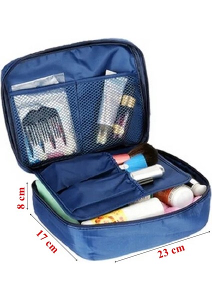 Organizer Kozmetik Makyaj Çantası Su Geçirmez Özellikli Lacivert fiyatları