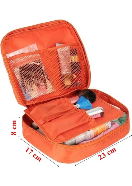 Organizer Kozmetik Makyaj Çantası Su Geçirmez Özellikli Turuncu fiyatları