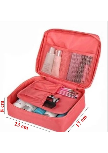 Organizer Kozmetik Makyaj Çantası Su Geçirmez Özellikli Somon fiyatları
