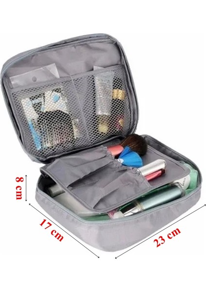 Organizer Kozmetik Makyaj Çantası Su Geçirmez Özellikli Gri fiyatları