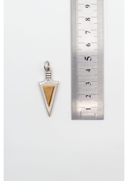 Ok Ucu Üçgen deri Ip Kolye - Gümüş Kaplama - Erkek Kadın Kolye - 31943 modelleri