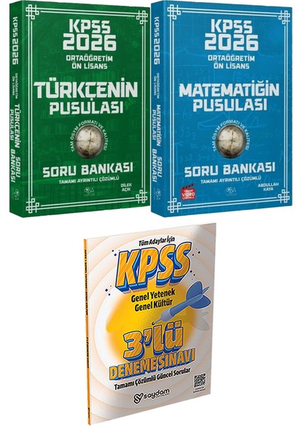 2026 Kpss Ortaöğretim Ön Lisans Türkçenin Matematiğin Pusulası Soru - 3 Deneme