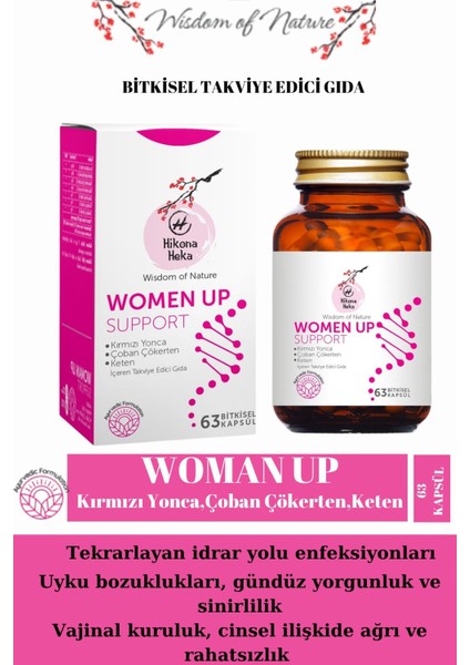 Woman Up ( Kırmızı Yonca, Çoban Çökerten, Keten ) Gıda Takviyesi Bitkisel Tablet fiyatları