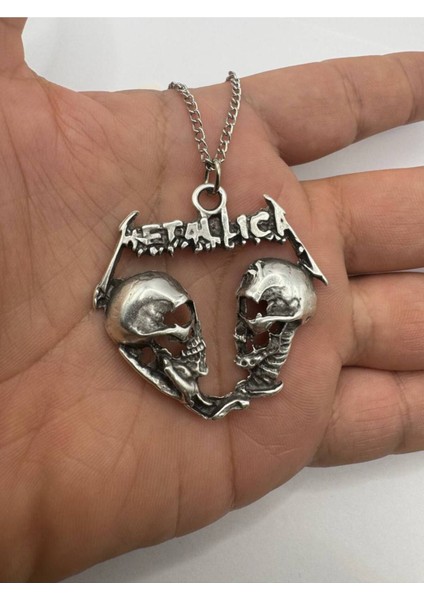 Metallica Sad But True Gümüş Renk Unisex Kolye – Rock ve Metal Müzik Takısı