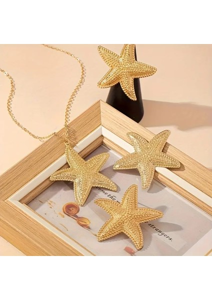 Deniz Yıldızı Niche Tasarim Kadın Takı Seti Altın Kaplama