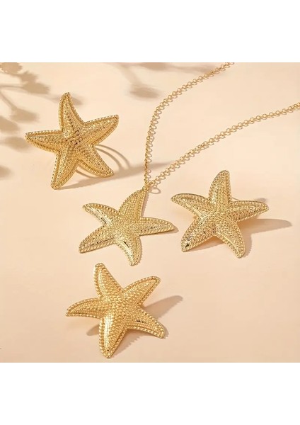 Deniz Yıldızı Niche Tasarim Kadın Takı Seti Altın Kaplama fiyatları