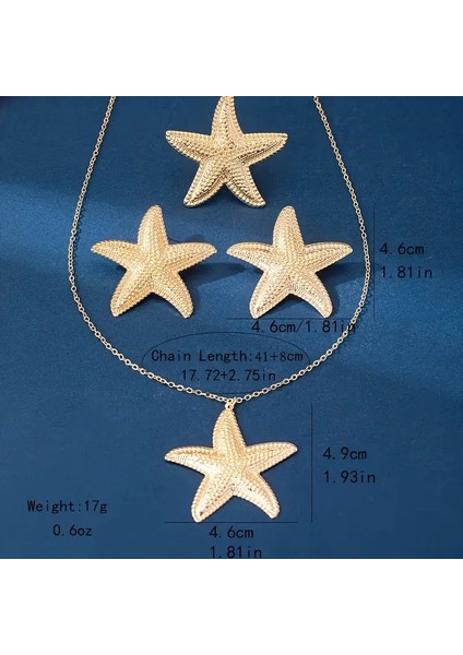 Deniz Yıldızı Niche Tasarim Kadın Takı Seti Altın Kaplama indirimleri