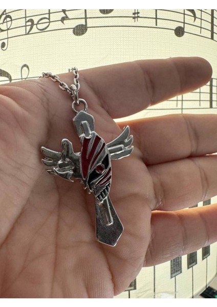 Anka Kuşu Desen Kolye – Metal Zincirli Zamaksız Metal Unisex Takı