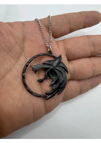 The Witchers Sembolü Unisex Kolye | Zamak Kaplama | Metal Zincirli Fantastik Oyun Temalı Aksesuar