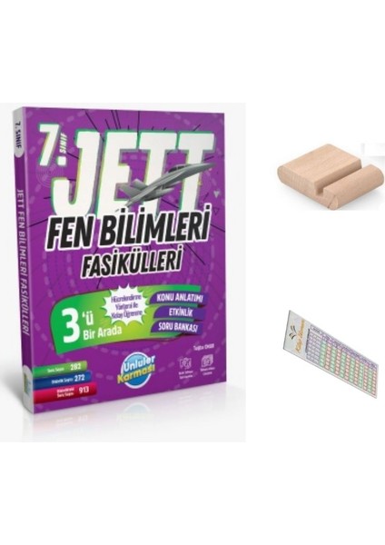 7. Sınıf Jet Fen Bilimleri Fasikülleri 2025-2026 + Telefon Tutucu + Çözüm Ayracı