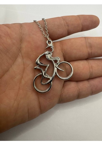 Pedal Ruhu – Tribal Desenli Bisiklet Desen Unisex Kolye (Metal Zincirli)