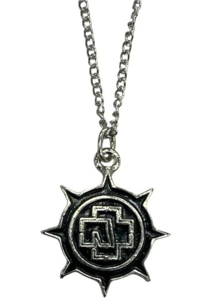 Rammstein Rock Grubu Yuvarlak Logolu Kolye – Unisex - Metal