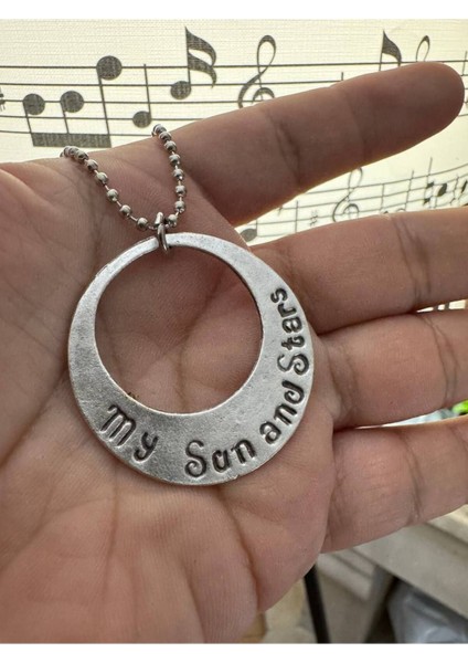"moon Of My Life" Yazılı Kolye Metal Zincirli | Game Of Thrones Temalı Romantik Unisex Takı