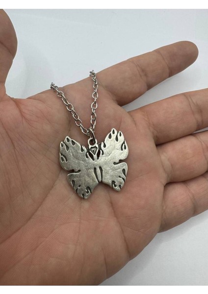 Kelebek Desen Unisex Kolye | Butterfly Tasarım | Metal Zincir | Zarif ve Anlamlı Takı