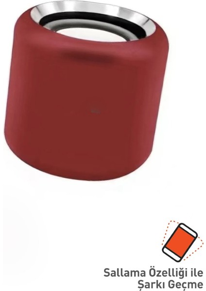 Ahandabuldum Sallama Özelliği ile Şarkı Değiştirme Taşınabilir Kablosuz Bluetooth Hoparlör Kırmızı modelleri