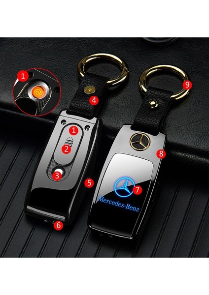 Mercedes Anahtar Görünümlü Lüks USB Çakmak ve Fener modelleri
