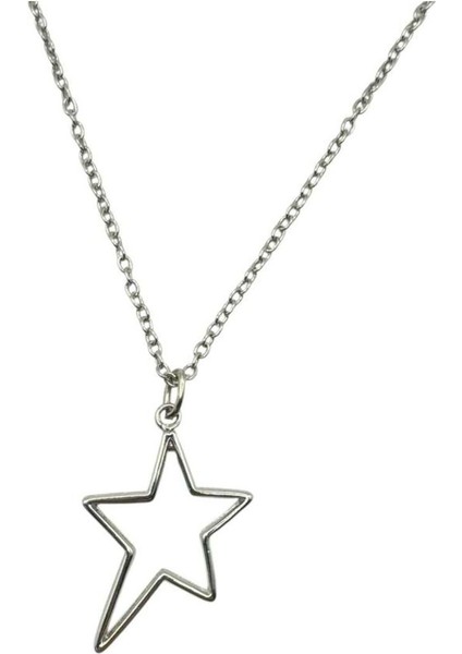 Minimal Yıldız Metal Kolye – Metal Zincirli, Sade ve Şık Işıltı