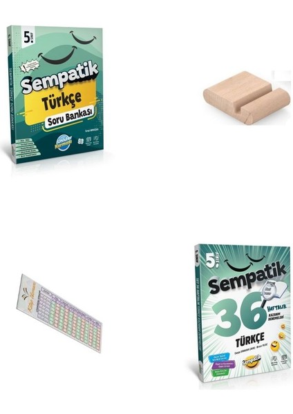 5. Sınıf Sempatik Türkçe Soru Bankası + 36 Haftalık Deneme 2025-2026 + Telefon Tutucu + Çözüm Ayracı