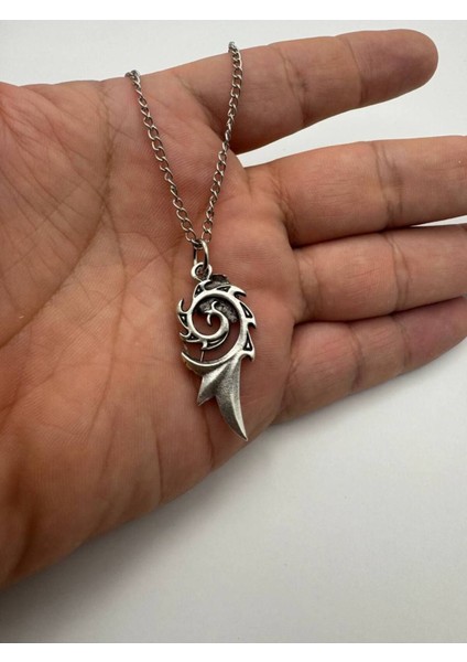 Mısır Tılsımı Anka Kuşu Kolye – Metal Zincirli Zamak Kaplama Unisex Aksesuar