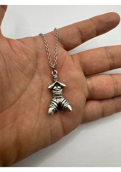 Aekwondo Dövüşçü Desen Unisex Kolye – Metal Zincirli,uzak Doğu Savaş Sanatı Tasarımı