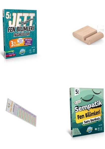 5. Sınıf Jet Fen Fasikülleri + Sempatik Soru Bankası 2025-2026 + Telefon Tutucu + Çözüm Ayracı