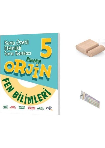 Orjin 5. Sınıf Fen Konu Özetli Etkinlikli Soru Bankası 2025-2026 + Telefon Tutucu + Çözüm Ayracı