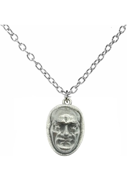 Mustafa Kemal Atatürk Silüet Desen Kolye – Gümüş Renk Unisex Metal Takı