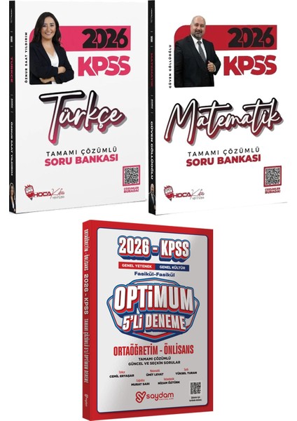2026 Kpss Türkçe Matematik Tamamı Çözümlü Soru Bankası - Optimum 5 Deneme